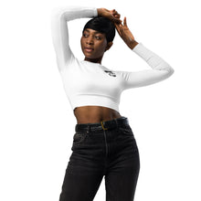 Load image into Gallery viewer, RTR Flag Ride Free, Thanks To The Brave Women&#39;s Long-sleeve Crop Top
