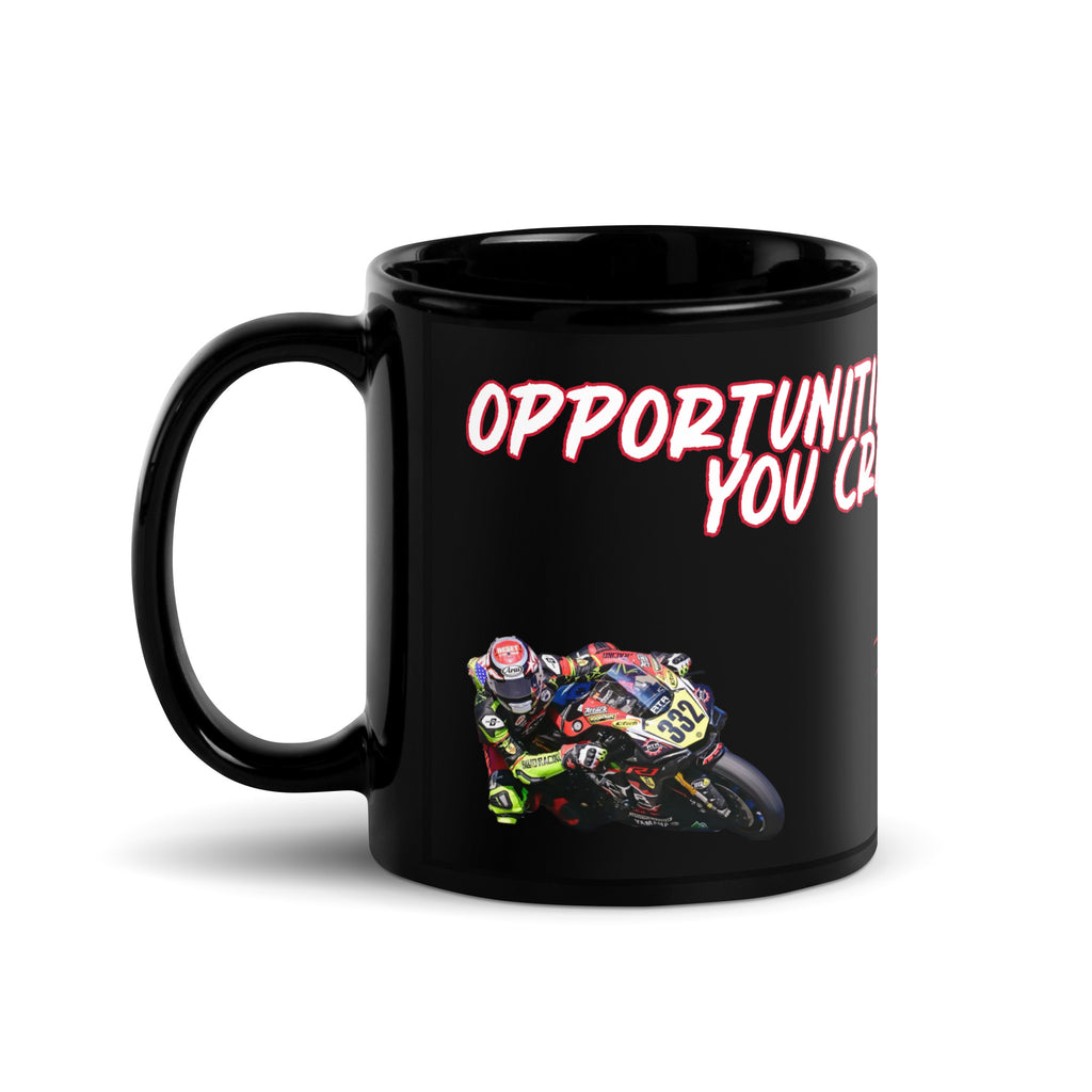 Opportunities Black Glossy Mug