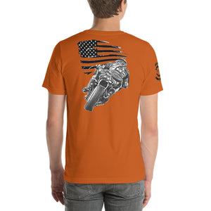 RTR Flag Ride Free, Thanks To The Brave Unisex t-shirt