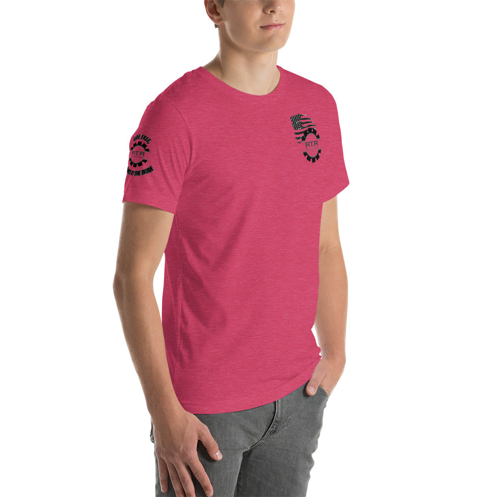 RTR Flag Ride Free, Thanks To The Brave Unisex t-shirt