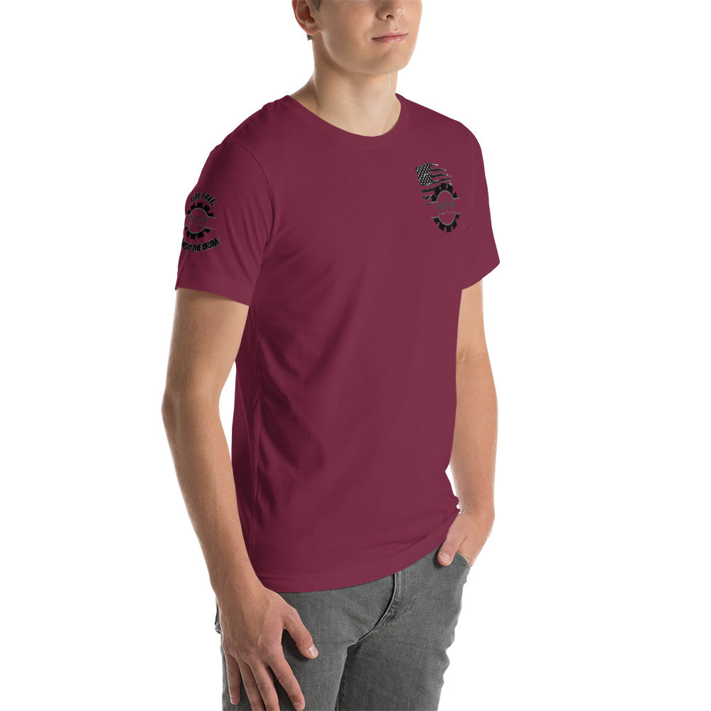 RTR Flag Ride Free, Thanks To The Brave Unisex t-shirt