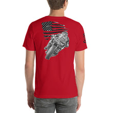 Load image into Gallery viewer, RTR Flag Ride Free, Thanks To The Brave Unisex t-shirt
