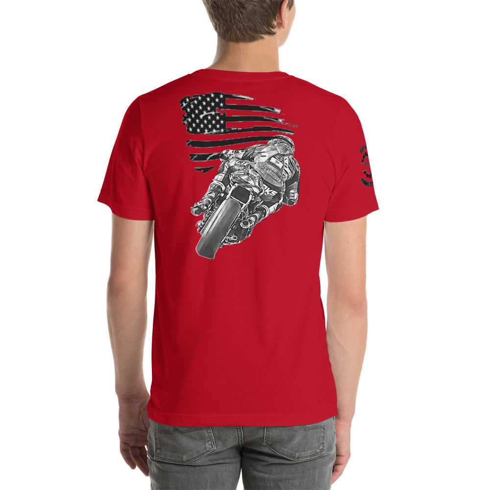 RTR Flag Ride Free, Thanks To The Brave Unisex t-shirt