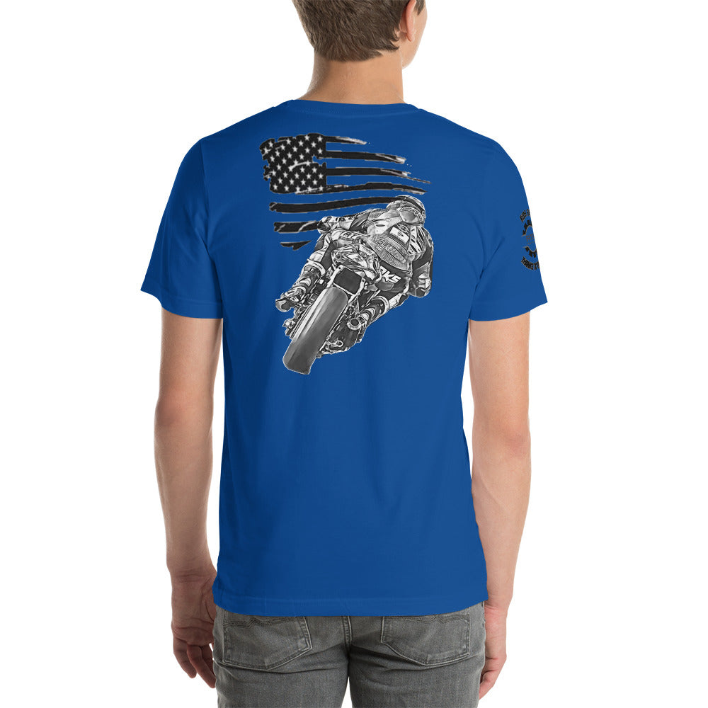 RTR Flag Ride Free, Thanks To The Brave Unisex t-shirt